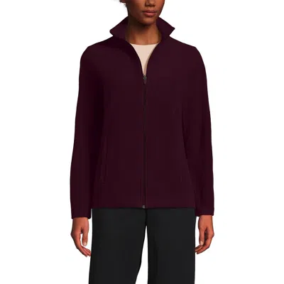 Lands' End Anyweather Fleece Full Zip Jacket In Purple