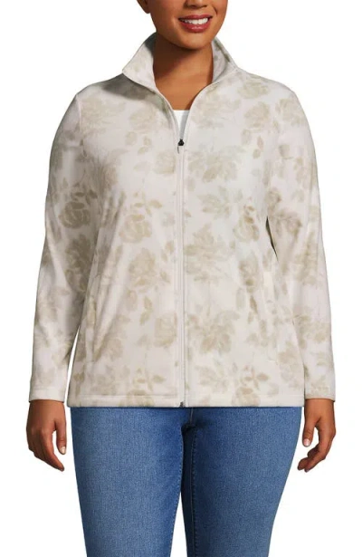 Lands' End Anyweather Fleece Full Zip Jacket In Neutral