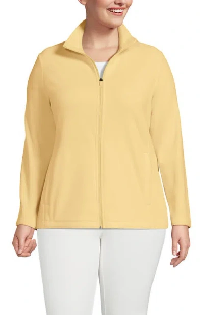 Lands' End Anyweather Fleece Full Zip Jacket In Yellow