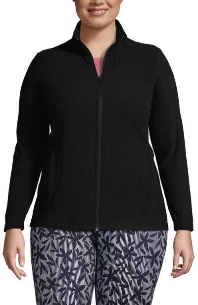 Lands' End Plus Size Anyweather Fleece Full Zip Jacket In Black