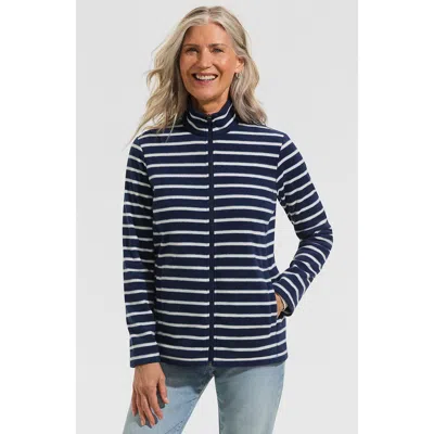 Lands' End Anyweather Fleece Full Zip Jacket In Blue