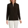 Lands' End Anyweather Fleece Full Zip Jacket In Deep Chocolate