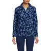 Lands' End Anyweather Fleece Full Zip Jacket In Deep Sea Navy Stem Floral
