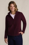 Lands' End Anyweather Fleece Full Zip Jacket In Red
