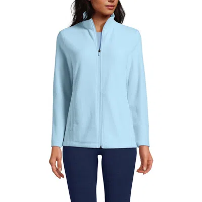 Lands' End Anyweather Fleece Full Zip Jacket In Subtle Blue