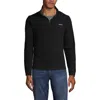 Lands' End Anyweather Fleece Quarter Zip Pullover In Black
