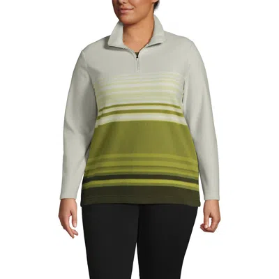 Lands' End Anyweather Fleece Quarter Zip Pullover In Multi
