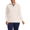 Lands' End Anyweather Fleece Quarter Zip Pullover In Neutral