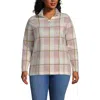 Lands' End Anyweather Fleece Quarter Zip Pullover In Neutral