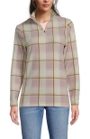 Lands' End Anyweather Fleece Quarter Zip Pullover In Multi