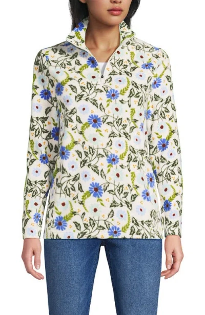 Lands' End Anyweather Fleece Quarter Zip Pullover In Multi