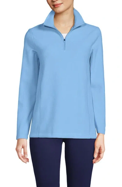 Lands' End Anyweather Fleece Quarter Zip Pullover In Bermuda Blue
