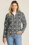Lands' End Anyweather Fleece Quarter Zip Pullover In Black