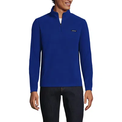 Lands' End Anyweather Fleece Quarter Zip Pullover In Brilliant Blue
