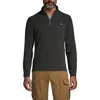 Lands' End Anyweather Fleece Quarter Zip Pullover In Dark Charcoal Heather