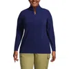 Lands' End Anyweather Fleece Quarter Zip Pullover In Deep Sea Navy