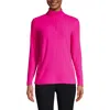 Lands' End Anyweather Fleece Quarter Zip Pullover In Pink