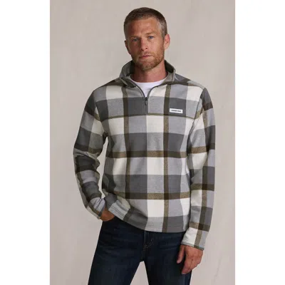 Lands' End Anyweather Fleece Quarter Zip Pullover In Gray