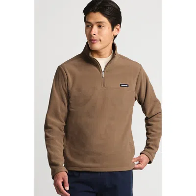 Lands' End Anyweather Fleece Quarter Zip Pullover In Honey Beige