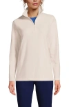 Lands' End Anyweather Fleece Quarter Zip Pullover In Neutral