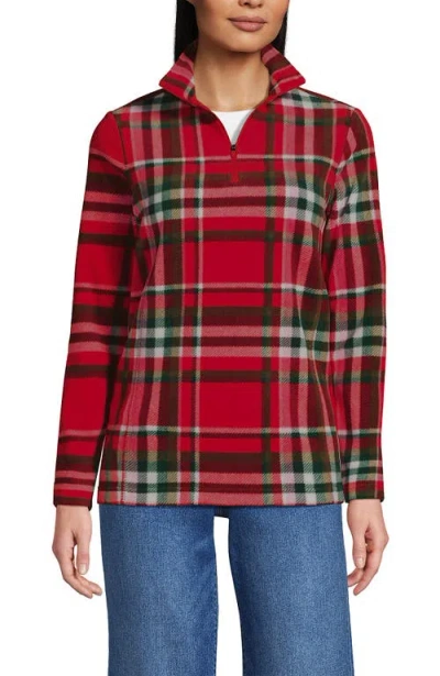 Lands' End Anyweather Fleece Quarter Zip Pullover In Multi
