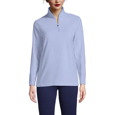 Lands' End Anyweather Fleece Quarter Zip Pullover In Soft Periwinkle