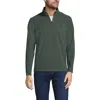 Lands' End Anyweather Fleece Quarter Zip Pullover In Spruce