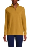 Lands' End Anyweather Fleece Quarter Zip Pullover In Yellow