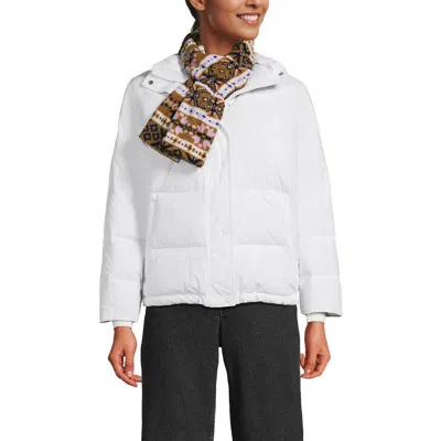 Lands' End Anyweather Fleece Scarf In Brown