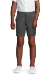 Lands' End Kids'  Girls Plain Front Blend Chino Shorts In Arctic Gray