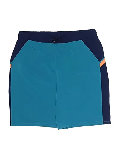 Pre-owned Lands' End Kids'  Athletic Shorts In Blue