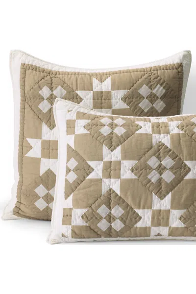 Lands' End Barn Star Quilt Sham In Brown
