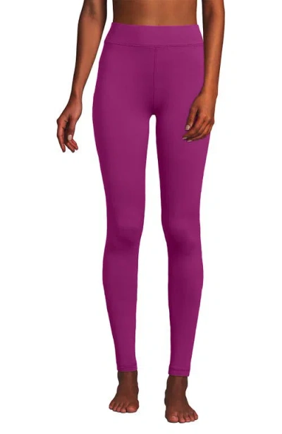 Lands' End Baselayer Cozy Thermaskin Pants In Purple