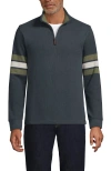 Lands' End Bedford Rib Casual Quarter Zip Sweater In Gray