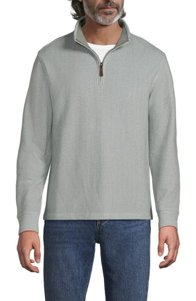 Lands' End Bedford Rib Casual Quarter Zip Sweater In Green