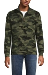 Lands' End Bedford Rib Casual Quarter Zip Sweater In Animal Print