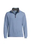 Lands' End Bedford Rib Quarter Zip Pullover Sweater In Blue