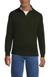 Lands' End Bedford Rib Quarter Zip Sweater In Black