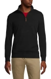 Lands' End Bedford Rib Quarter Zip Sweater In Black