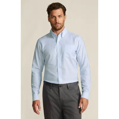 Lands' End Traditional Fit Solid No Iron Supima Oxford Dress Shirt In Blue