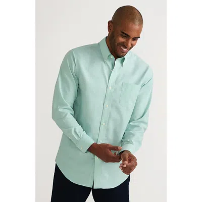 Lands' End Traditional Fit Solid No Iron Supima Oxford Dress Shirt In Green