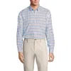 Lands' End Big And Tall Traditional Fit Pattern No Iron Supima Oxford Dress Shirt In Multi