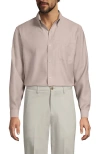 Lands' End Big And Tall Traditional Fit Pattern No Iron Supima Oxford Dress Shirt In Pink