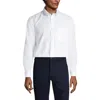 Lands' End Big And Tall Traditional Fit Pattern No Iron Supima Oxford Dress Shirt In White