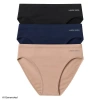 Lands' End Bikini True Solutions Light Weight Microfiber Basics 3 Pack Panties In Multi