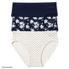 Lands' End Bikini True Solutions Light Weight Microfiber Basics 3 Pack Panties