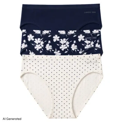 Lands' End Bikini True Solutions Light Weight Microfiber Basics 3 Pack Panties