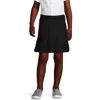 Lands' End Kids'  School Uniform Girls Solid Box Pleat Skirt Above Knee In Black