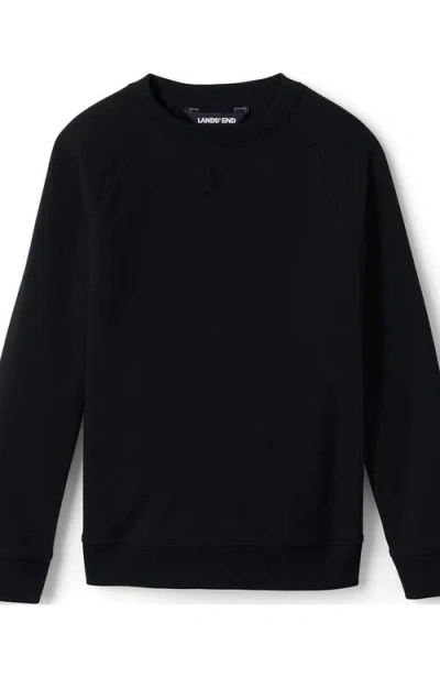 Lands' End School Uniform Kids Crew Sweatshirt In Black