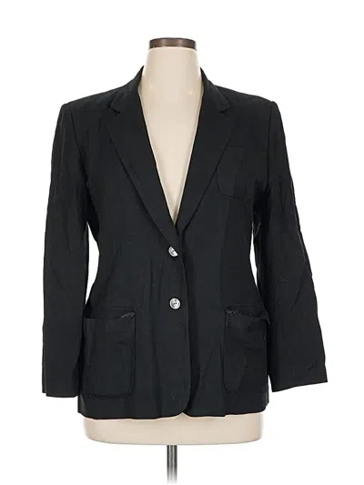 Pre-owned Lands' End Blazer Jacket In Black
